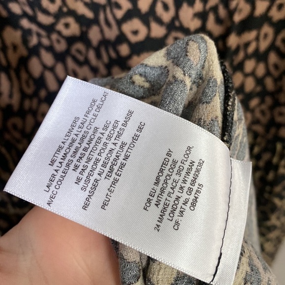 Anthropologie Maeve Juno Animal Printed V-Neck Dress Size Small - Picture 8 of 10